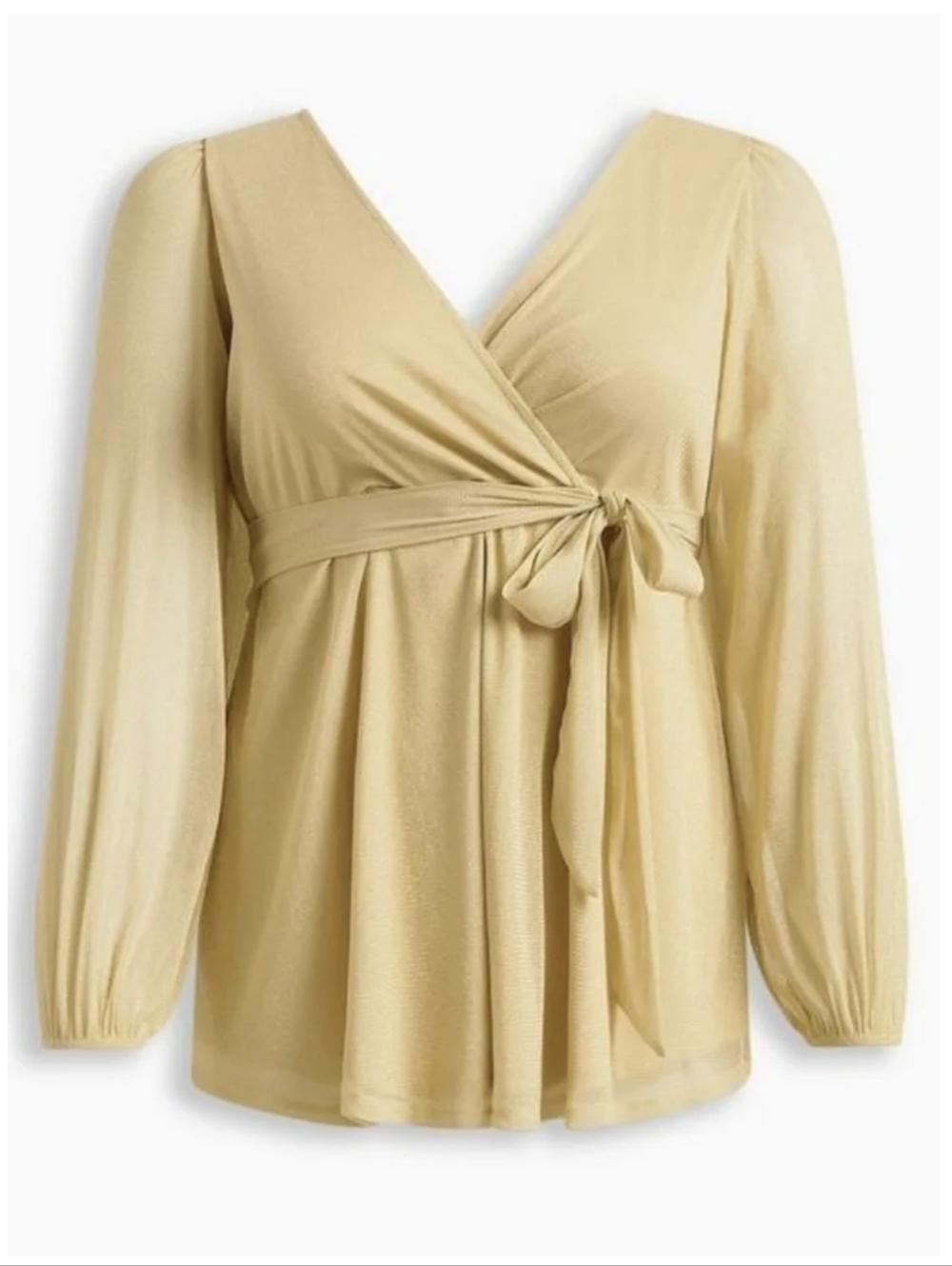 torrid Gold Lurex Surplice Top
